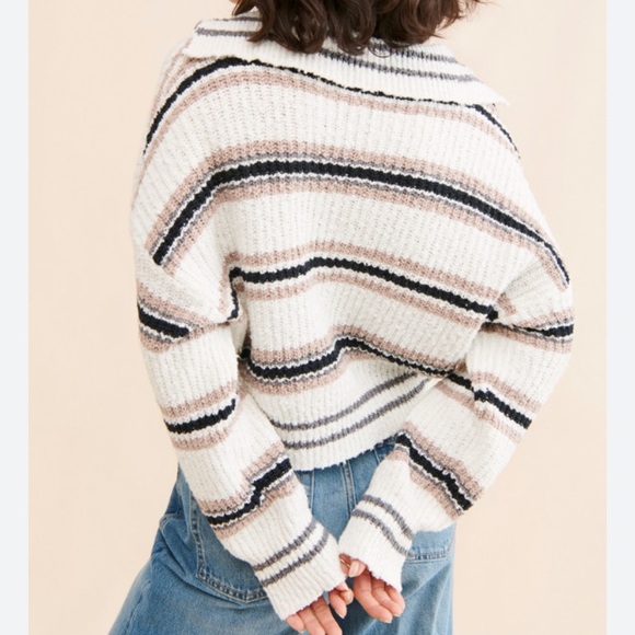Free People Kennedy Stripe Pullover Sz Small - Picture 3 of 14